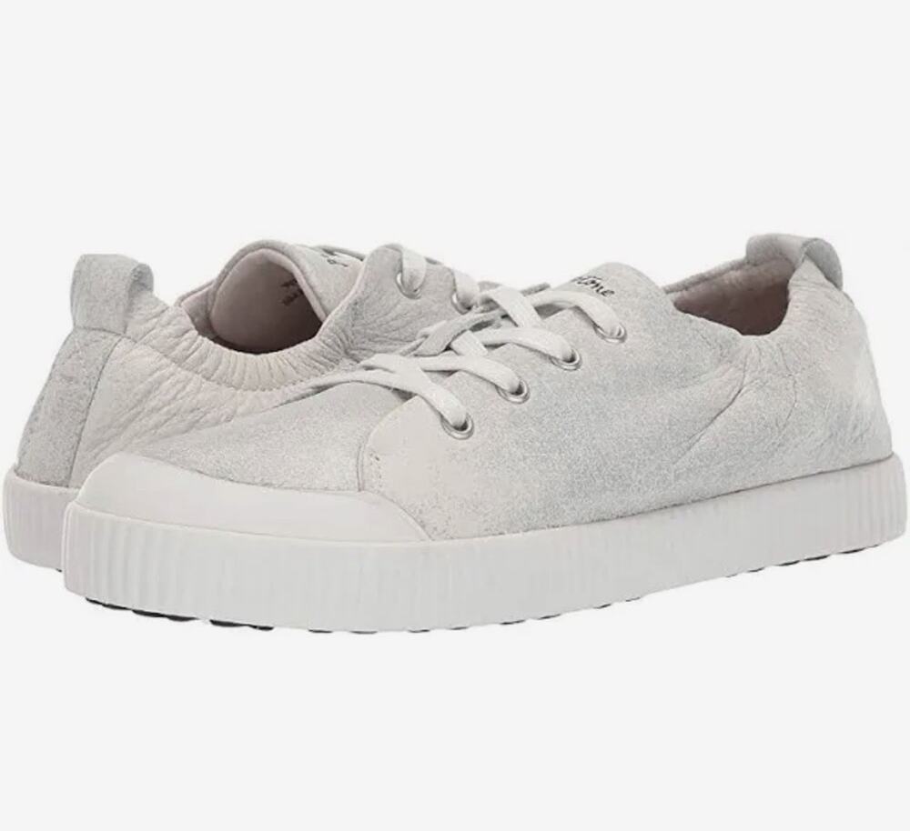 Blackstone Women's Leather Sneaker Gray Lace Up - Breathable Casual Shoe